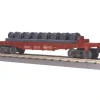 MTH 30-76367 O Gauge Milwaukee Road Flat Car #F225 with Wheel Set - Model Train Junction: Quality Parts and Art Supplies