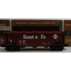 MTH 33-7504 O Gauge Santa Fe 3-Bay Covered Hopper #314953 EX/Box - Model Train Junction: Quality Parts and Art Supplies