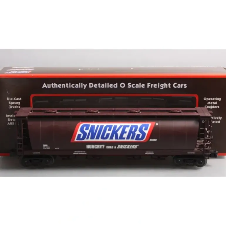 MTH 30-75299 O Gauge Snickers 4-Bay Cylindrical Hopper Car - Model Train Junction: Quality Parts and Art Supplies