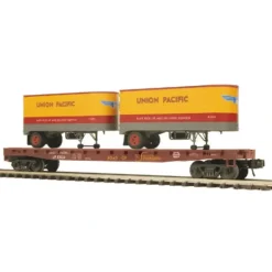 MTH 20-98602 O Gauge Union Pacific Flatcar w/2 PUP Trailers #53024 - Model Train Junction: Quality Parts and Art Supplies