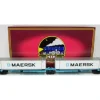 MTH 20-95086 O Maersk Spine Car Set with 2 48' Containers (Set of 2) - Model Train Junction: Quality Parts and Art Supplies