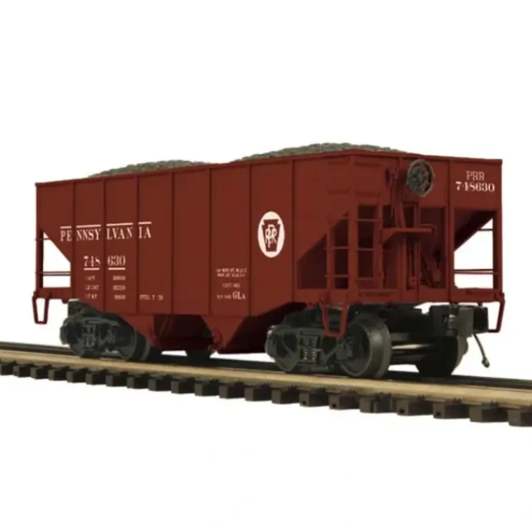 MTH 20-97243 O PRR 2-Bay Fish Belly Hopper Car #748630 - Model Train Junction: Quality Parts and Art Supplies