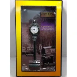 MTH 30-1094 O Scale Dark Green Operating Die-Cast Street Clock LN/Box - Model Train Junction: Quality Parts and Art Supplies