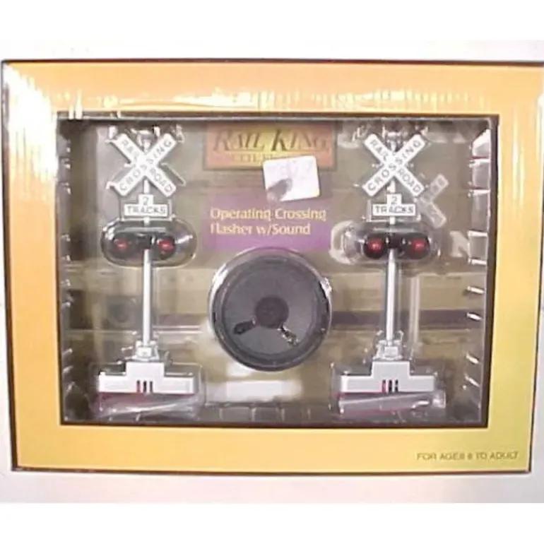 MTH 30-11014 O Scale RailKing Crossing Flasher W/Sound Operating (Set of 2) LN/Box - Model Train Junction: Quality Parts and Art Supplies