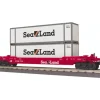 MTH 30-76623 O Sea Land Husky Stack Intermodal Well Car w/ Load 3-Rail #7128 LN/Box - Model Train Junction: Quality Parts and Art Supplies