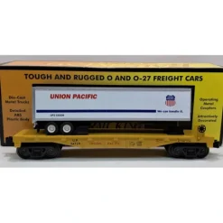 MTH 30-76335 O Union Pacific Flat Car w/Trailer #54729 - Model Train Junction: Quality Parts and Art Supplies