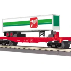 MTH 30-76410 O 7UP Flat Car w/ Trailer - Model Train Junction: Quality Parts and Art Supplies