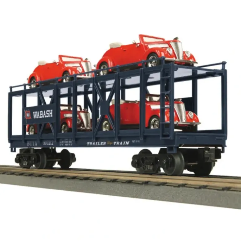 MTH 30-76309 O Wabash Auto Carrier Flatcar w/(4) Convertibles - Model Train Junction: Quality Parts and Art Supplies