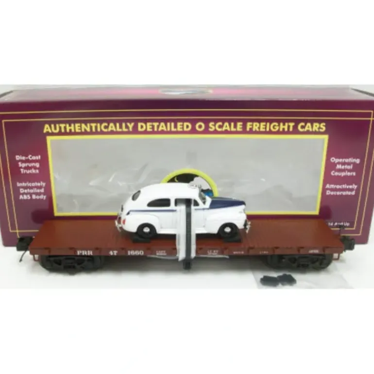 MTH 20-98684 PRR #471660 Wood Flatcar w/1 Ford Sedan - Model Train Junction: Quality Parts and Art Supplies