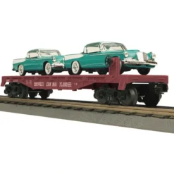 MTH 30-76301 Western Maryland Flat Car with 2 58 Studebaker Golden Hawks - Model Train Junction: Quality Parts and Art Supplies