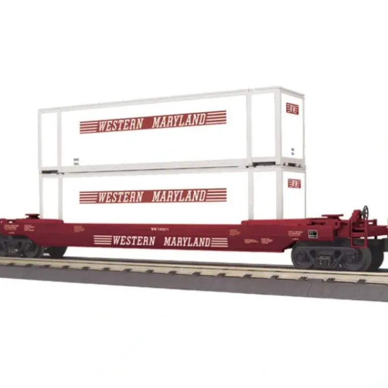 MTH 30-76413 Western Maryland Husky Stack Car - Model Train Junction: Quality Parts and Art Supplies