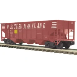 MTH 20-97642 Western Maryland 70-Ton 3-Bay Hopper Car #70208 with Coal Load - Model Train Junction: Quality Parts and Art Supplies