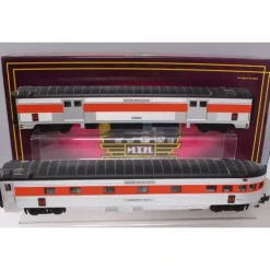 MTH 20-2197C O Gauge New Haven 70' ABS Streamlined-Ribbed Bag/Obs (Set of 2) LN/Box - Model Train Junction: Quality Parts and Art Supplies