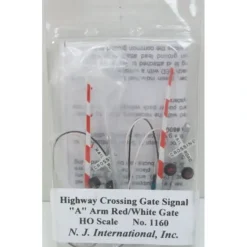 NJ International 1160 HO Highway Crossing Gate Signal w/ Red & White Arm - Model Train Junction: Quality Parts and Art Supplies