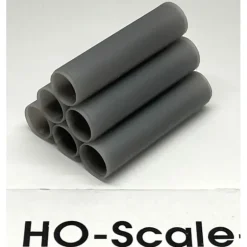 Phoenix Precision Models 31606 HO 2 x 10 Concrete Pipe Stack (Pack of 2) - Model Train Junction: Quality Parts and Art Supplies