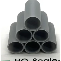 Phoenix Precision Models 31605 HO 4 x 10 Concrete Pipe Stack (Pack of 2) - Model Train Junction: Quality Parts and Art Supplies