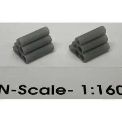 Phoenix Precision Models 30606 N 2 x 10 Concrete Pipe Stack (Pack of 2) - Model Train Junction: Quality Parts and Art Supplies