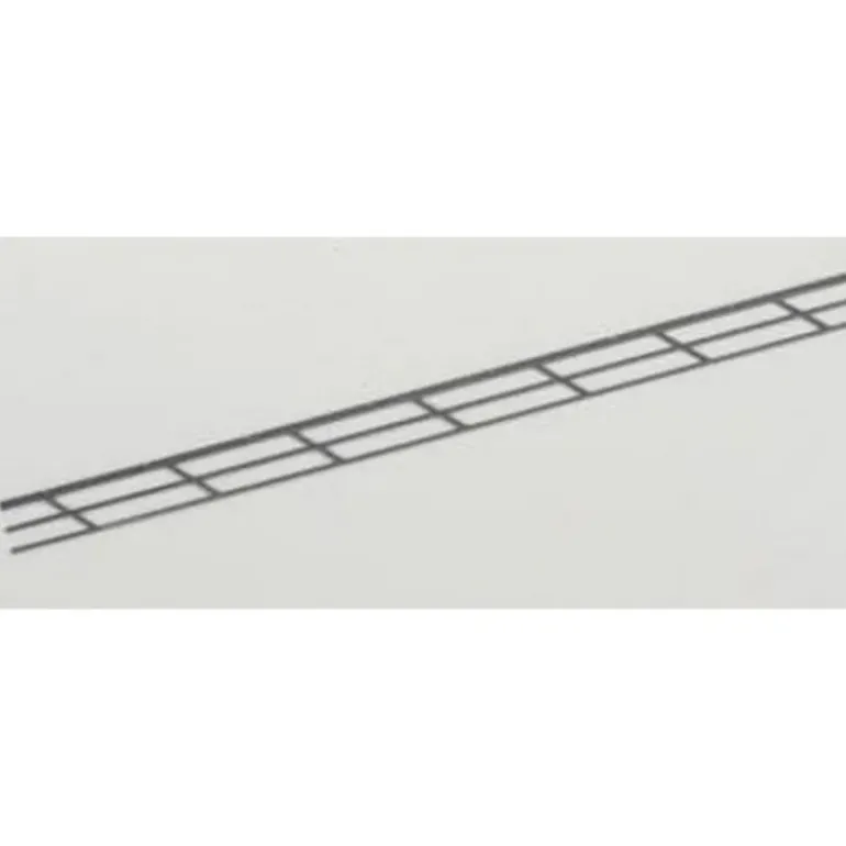 Plastruct 90483 O Scale 1-1/2" x 24" x 7/8" ABS Stair Rail - Model Train Junction: Quality Parts and Art Supplies