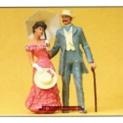 Preiser 45053 G Couple with Parasol Figures (Set of 2) - Model Train Junction: Quality Parts and Art Supplies