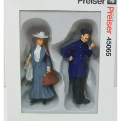 Preiser 45065 G Lady & Conductor Figures (Set of 2) - Model Train Junction: Quality Parts and Art Supplies