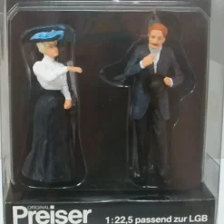 Preiser 45051 G Woman Gentleman Hand Kiss Figures (Set of 2) - Model Train Junction: Quality Parts and Art Supplies