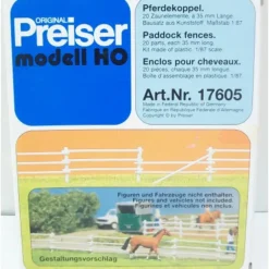 Preiser 17605 HO Paddock Fences Plastic Model Kit - Model Train Junction: Quality Parts and Art Supplies