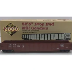 Proto 2000 HO Chicago Burlington & Quincy 52'6" Drop End Mill Gondola #82140 LN/Box - Model Train Junction: Quality Parts and Art Supplies
