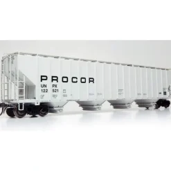 Rapido, HO Scale, 157005, Procor 5820 Covered Hoppers, Procor (UNPX), 6 Pack - Model Train Junction: Quality Parts and Art Supplies