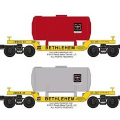 RMT 965192 Bethlehem Steel/Johnstown Depressed Center Flat Cars (Pack of 2) - Model Train Junction: Quality Parts and Art Supplies