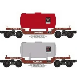 RMT 96505 O Conrail Depressed Center Flat Car (Set of 2) - Model Train Junction: Quality Parts and Art Supplies