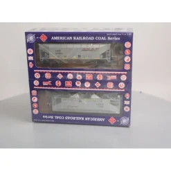 RMT 96228 O Gauge BNSF 3-Rail 2-Bay Hopper w/Coal Load (Pack of 2) - Model Train Junction: Quality Parts and Art Supplies
