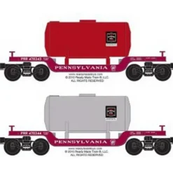 RMT 96515 PRR O Depressed Center Flatcar w/Load (Set of 2) - Model Train Junction: Quality Parts and Art Supplies