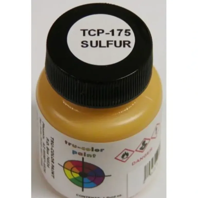 Tru-Color Paint, TCP-175, Air Brush Ready, Sulfur (Flat), 1oz - Model Train Junction: Quality Parts and Art Supplies