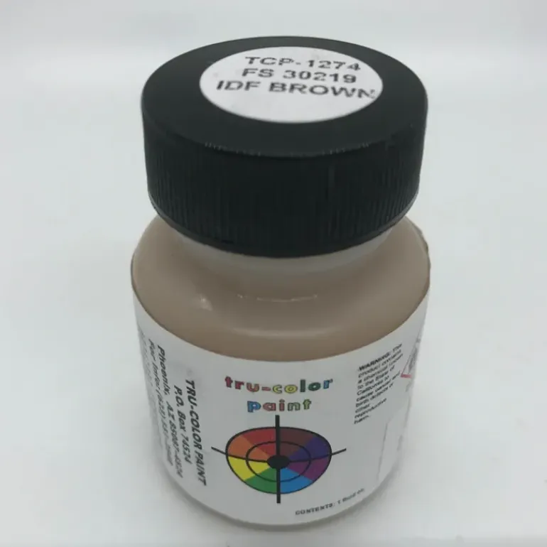 Tru-Color Paint, TCP-1274, Air Brush Ready, FS 30219 IDF Brown, 1 oz - Model Train Junction: Quality Parts and Art Supplies