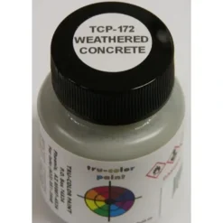 Tru-Color Paint, TCP-172, Air Brush Ready, Weathered Concrete, Aged Concrete, 1oz (Flat) - Model Train Junction: Quality Parts and Art Supplies