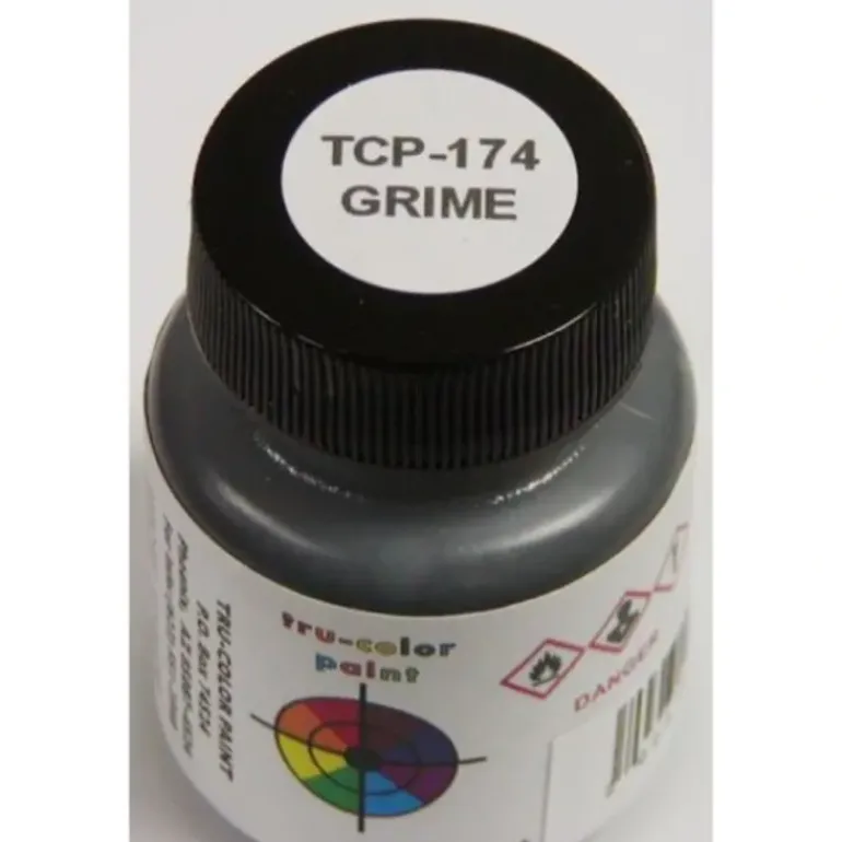 Tru-Color Paint, TCP-174, Air Brush Ready, Grime (Flat), 1oz - Model Train Junction: Quality Parts and Art Supplies