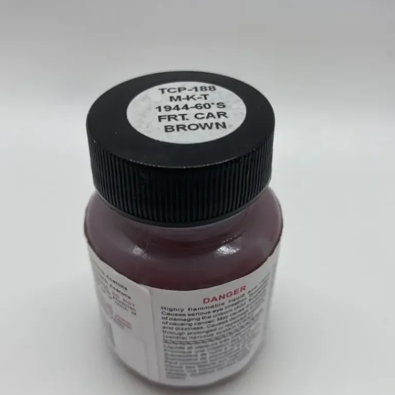 Tru-Color Paint, TCP-188, Air Brush Ready, MKT '44-'60s Frt Car Brown, 1oz - Model Train Junction: Quality Parts and Art Supplies