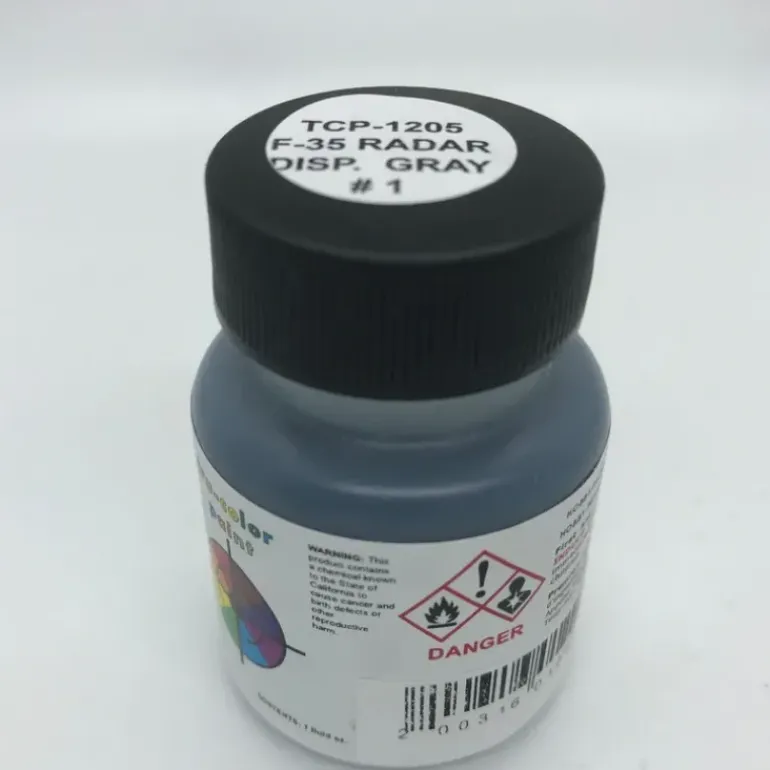 Tru-Color Paint, TCP-1205, Air Brush Ready, F-35 Radar Disp. Gray #1, 1 oz - Model Train Junction: Quality Parts and Art Supplies