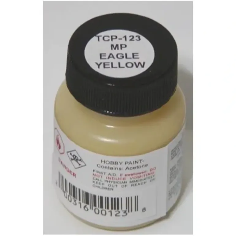 Tru-Color Paint, TCP-123, Air Brush Ready, Missouri Pacific Eagle Yellow, 1oz - Model Train Junction: Quality Parts and Art Supplies