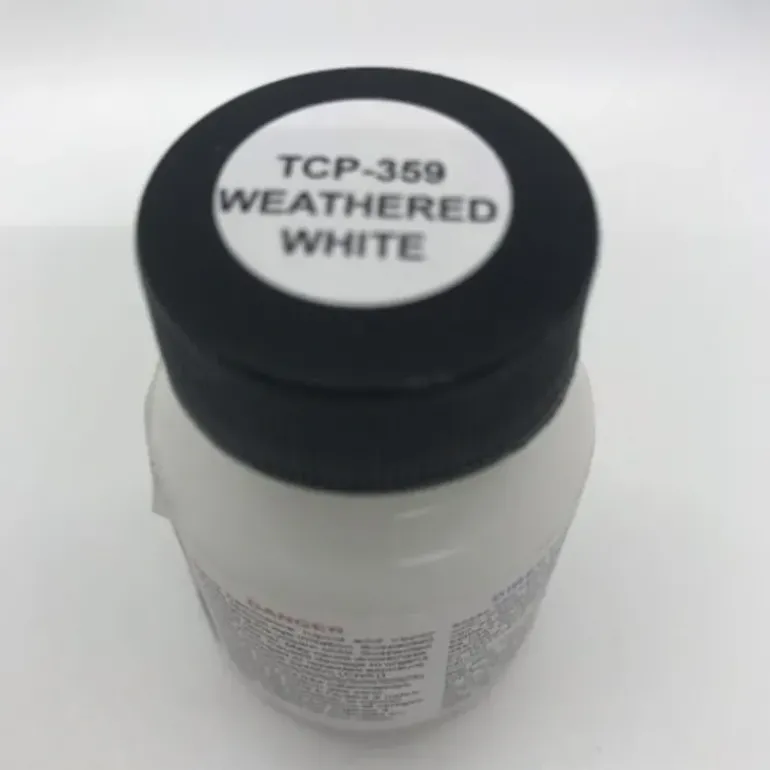 Tru-Color Paint, TCP-359, Airbrush Ready, Weathered White, 1 oz - Model Train Junction: Quality Parts and Art Supplies