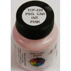 Tru-Color Paint, TCP-226, Airbrush Ready, Passenger Car Interior Light Pink, 1 oz - Model Train Junction: Quality Parts and Art Supplies