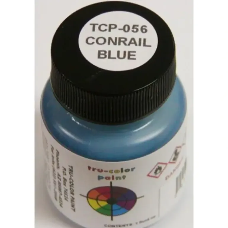 Tru-Color Paint, TCP-056, Airbrush Ready, Conrail Blue, 1 oz - Model Train Junction: Quality Parts and Art Supplies