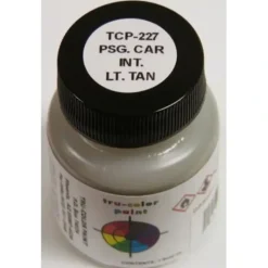 Tru-Color Paint, TCP-227, Airbrush Ready, Passenger Car Interior Light Tan, 1 oz - Model Train Junction: Quality Parts and Art Supplies