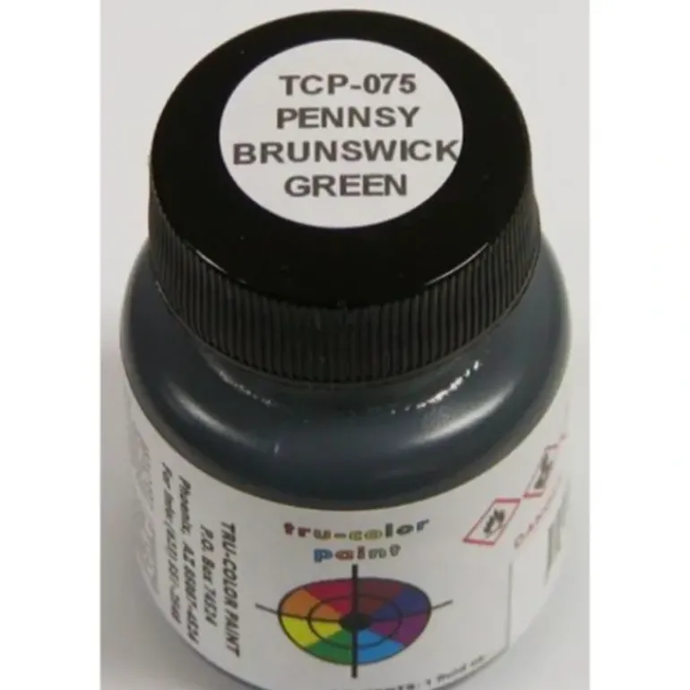 Tru-Color Paint, TCP-075, Airbrush Ready, PRR Brunswick Green, 1 oz - Model Train Junction: Quality Parts and Art Supplies