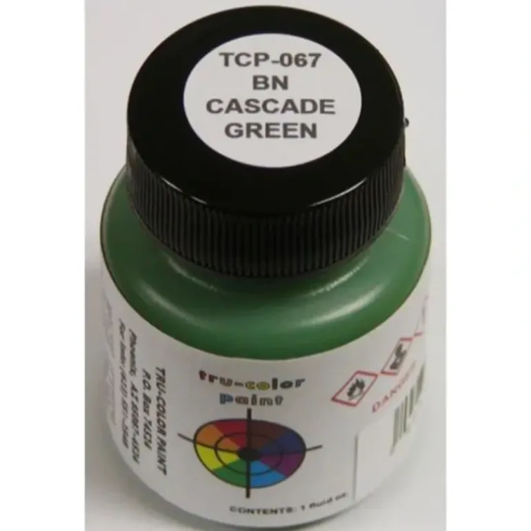 Tru-Color Paint, TCP-067, Airbrush Ready, Burlington Northern Cascade Green, 1 oz - Model Train Junction: Quality Parts and Art Supplies