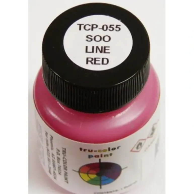 Tru-Color Paint, TCP-055, Airbrush Ready, SOO Red, 1 oz - Model Train Junction: Quality Parts and Art Supplies
