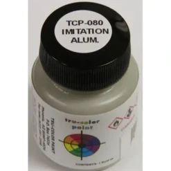 Tru-Color Paint, TCP-080, Airbrush Ready, Imitation Aluminum, 1 oz - Model Train Junction: Quality Parts and Art Supplies