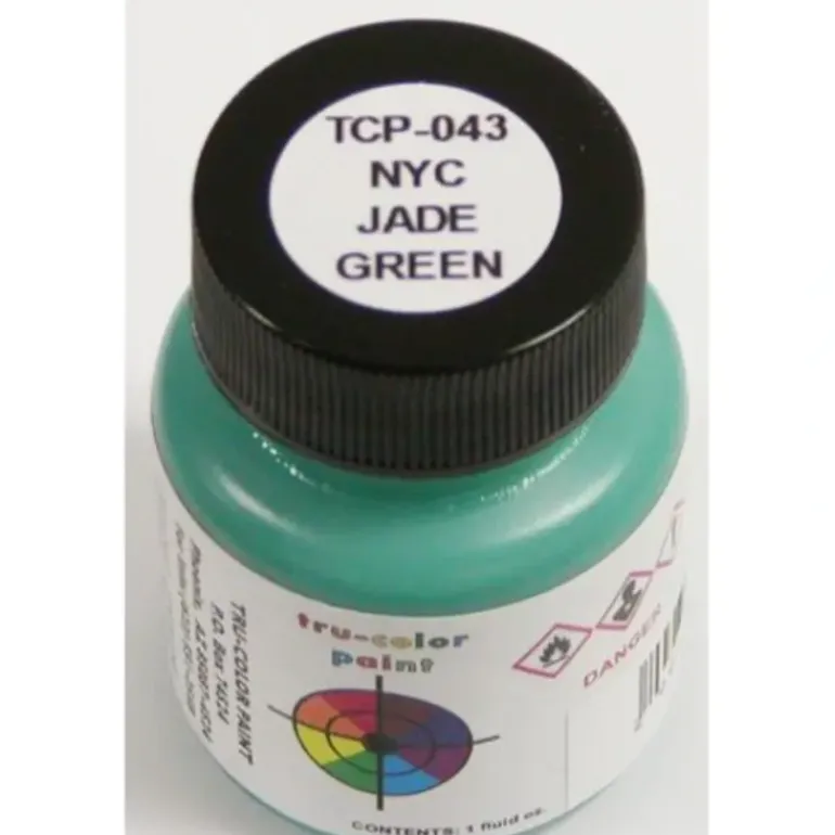 Tru-Color Paint, TCP-043, Airbrush Ready, New York Central Jade Green, 1 oz - Model Train Junction: Quality Parts and Art Supplies