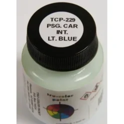 Tru-Color Paint, TCP-229, Airbrush Ready, Passenger Car Interior Light Blue, 1 oz - Model Train Junction: Quality Parts and Art Supplies