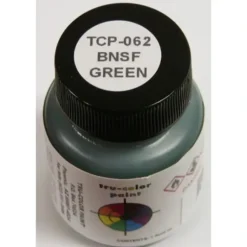 Tru-Color Paint, TCP-062, Airbrush Ready, BNSF Green, 1 oz - Model Train Junction: Quality Parts and Art Supplies
